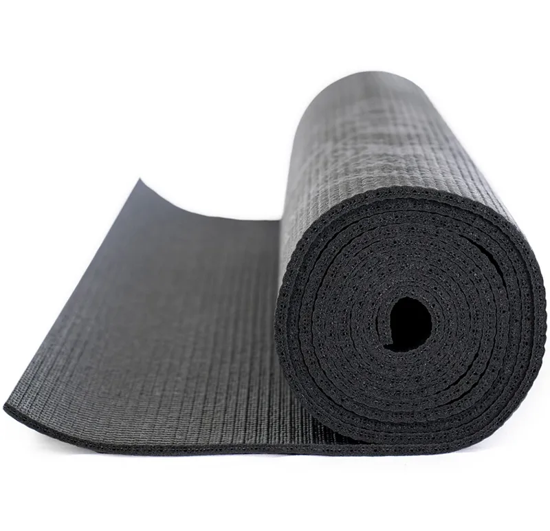 Fitness Mad Mandala Alignment Yoga Mat 4mm Black w/Grey Print-2